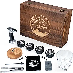 Photo 1 of Cocktail Smoker Kit with Torch & Wood Chips, Old Fashioned Cocktail Kit, Magnetic Smoker for Old Fashioned Cocktails, Complete Drink Smoker Kit, No Butane Included - Earth + Water Recreation