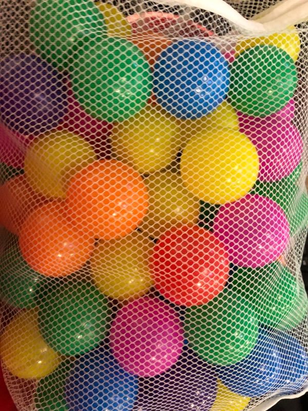 Photo 2 of Dintdige Pit Balls for Kids, 100 pcs 2.2 Inches Balls for Ball Tent, BPA Free Colorful Plastic Balls Baby Play Balls for Ball Pit, Bounce House (7 color-100pcs) Seven Colors-100pcs