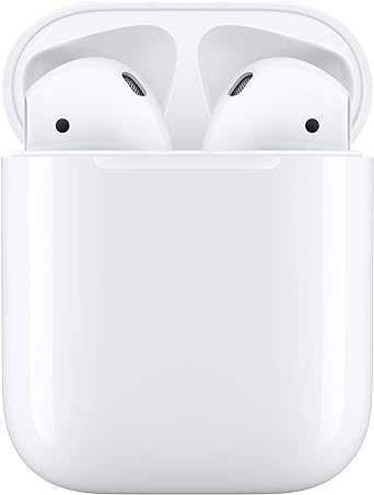 Photo 1 of Apple AirPods (2nd Generation) Wireless Ear Buds, Bluetooth Headphones with Lightning Charging Case Included, Over 24 Hours of Battery Life, Effortless Setup for iPhone