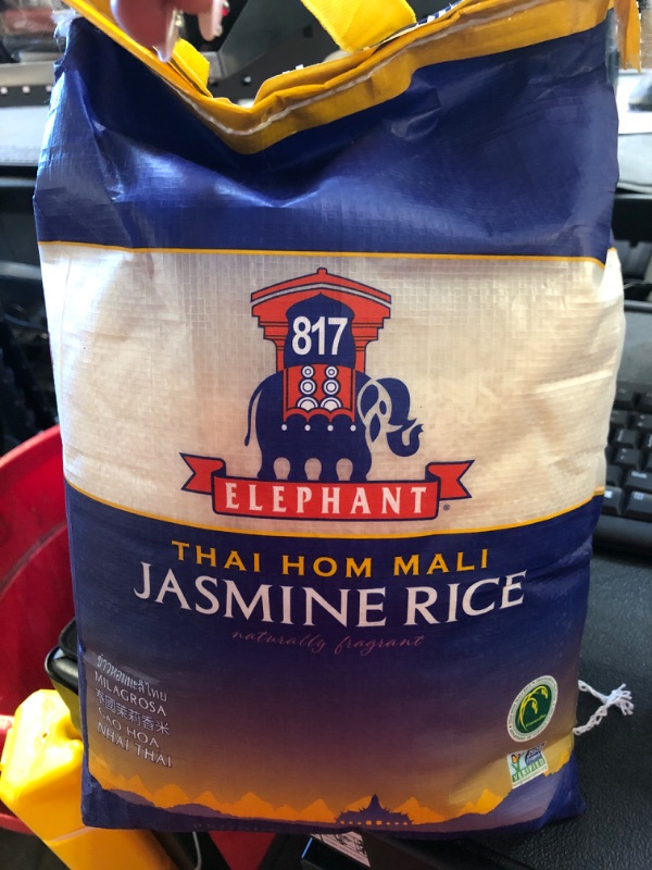 Photo 2 of 817 Elephant Jasmine Rice White Thai Hom Mali, 15 Lb. Bag 15 lbs