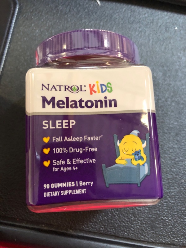 Photo 2 of Natrol Kids Melatonin Gummy, 1mg, Sleep Aid Supplement for Children, Ages 4 and up, 90 Berry Flavored Gummies 90.0 Servings (Pack of 1) Melatonin