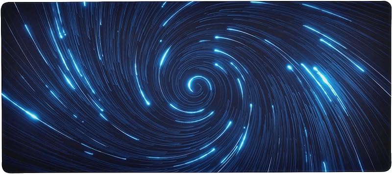 Photo 1 of LAZA Abstract Blue Cosmic Galaxy Swirl Black Hole Large Gaming Mouse Pad Big Mousepad Mice Keyboard Mat with Non-Slip Rubber Base for Computer Laptop Home & Office, 31.5 X 11.8 inch