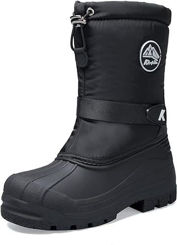 Photo 1 of size 4 K KomForme Snow Boots for Boys & Girls Warm Waterproof Slip Resistant Winter Shoes (Toddler/Little Kid/Big Kid)