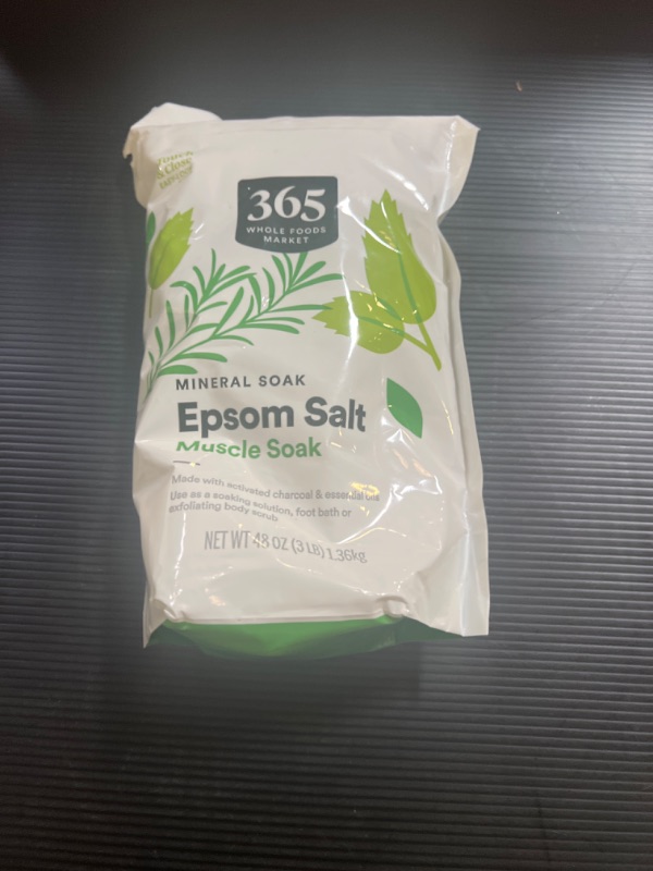 Photo 2 of 365 by Whole Foods Market, Epsom Salt Muscle Soak With Activated Charcoal, 48 Ounce