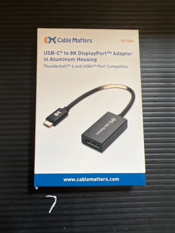 Photo 2 of Cable Matters 32.4Gbps USB C to DisplayPort 1.4 Adapter, 4K@240hz, 8K@60hz, and HDR Support -Thunderbolt 4 / USB4 Compatible with Oculus Rift S, iPad Pro, iPhone 15 Pro, MacBook Pro, XPS, Surface