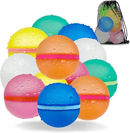 Photo 1 of Reusable Water Balloons Refillable for Kids Quick Fill Water Balloons Magnetic Self Sealing Water Bombs,Ages 3-12 Pool Beach Water Toys Outside For Toddlers Water Balloons Reusable Pool Toys