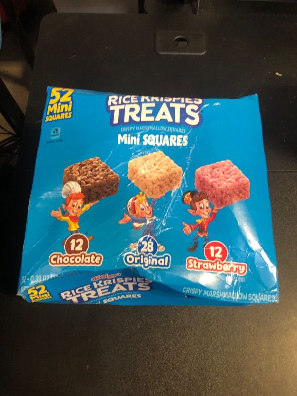 Photo 2 of Rice Krispies Treats Mini Squares, Kids Snacks, Lunch Snacks, Variety Pack, 20.1oz Box (52 Bars) 52 Count Variety 
EXP NOV 22 2024