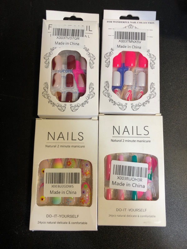 Photo 1 of 4 PACK PRESS ON NAILS 