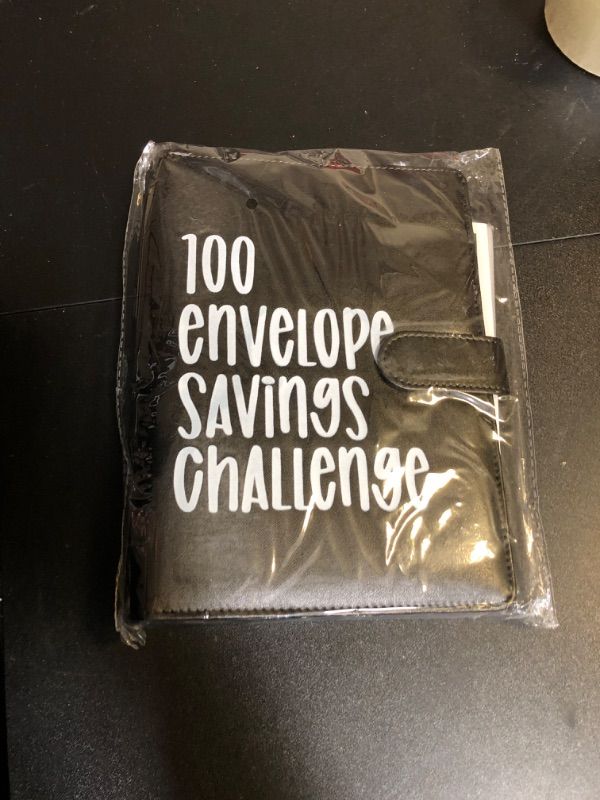 Photo 2 of 100 Envelope Challenge Binder, 100 Envelopes Money Saving Challenge, Money Saving Binder | Budget Binder | Savings Challenges Book with Envelopes, 100 Day Envelope Challenge Kit (Black)