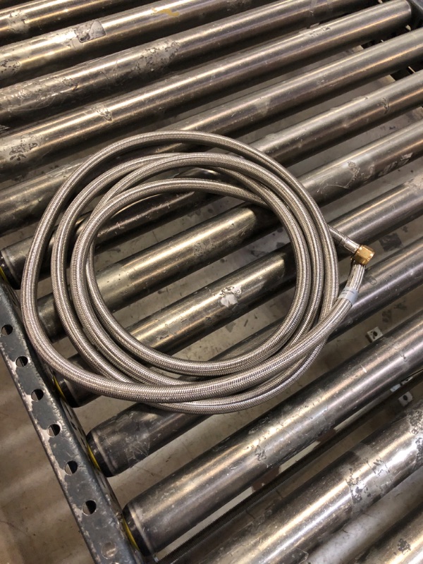 Photo 2 of 18FT Stainless Steel Braided Propane Hose Extension Assembly with 3/8" Female x 3/8" Male Flare for Gas Grill, RV Fire Pit