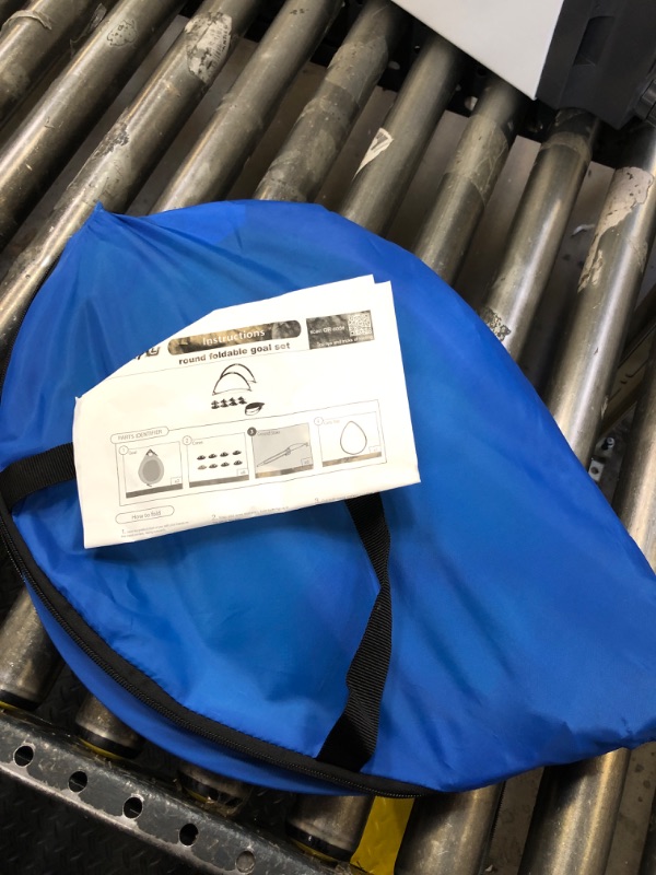 Photo 1 of Poray Soccer Goal for Kid Easy-up Set of Two Portable 4FT Soccer Net 210D Oxford with 8 Field Marker Cones Extra Stakes Fun for Backyard and Soccer Training 2.5FT Long Blue Goal Set