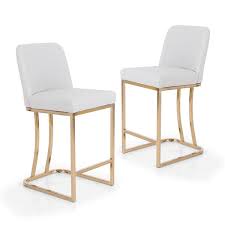 Photo 1 of 24 in. Beige Counter Height Bar Stool Metal Frame Cushioned Seat With Knit Design (2-Pieces)
