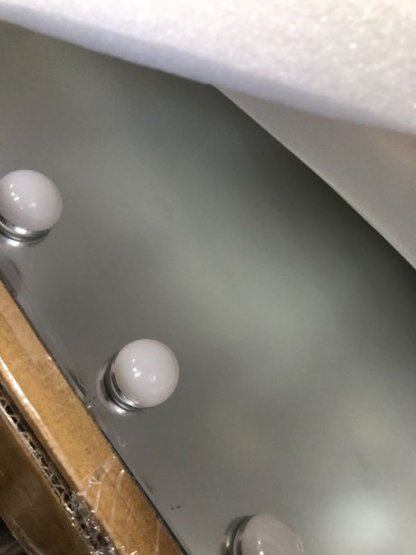 Photo 1 of 31.5"x 23.6" Vanity Mirror Makeup Mirror with Lights,10X Large Hollywood Lighted Vanity Mirror with 24 Dimmable LED Bulbs,3 Color Modes,Touch Control for Bedroom,Wall-Mounted,White White 32"x 24"-24 Bulbs