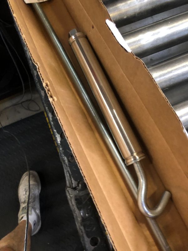 Photo 1 of HAPPIJAC Lippert Replacement Standard Threaded Turnbuckle with 24" Hook for Truck Camper Tie-Down, Fully Adjustable Tension 21" to 33.5" Reach for Maximum Stability - FM-TBR