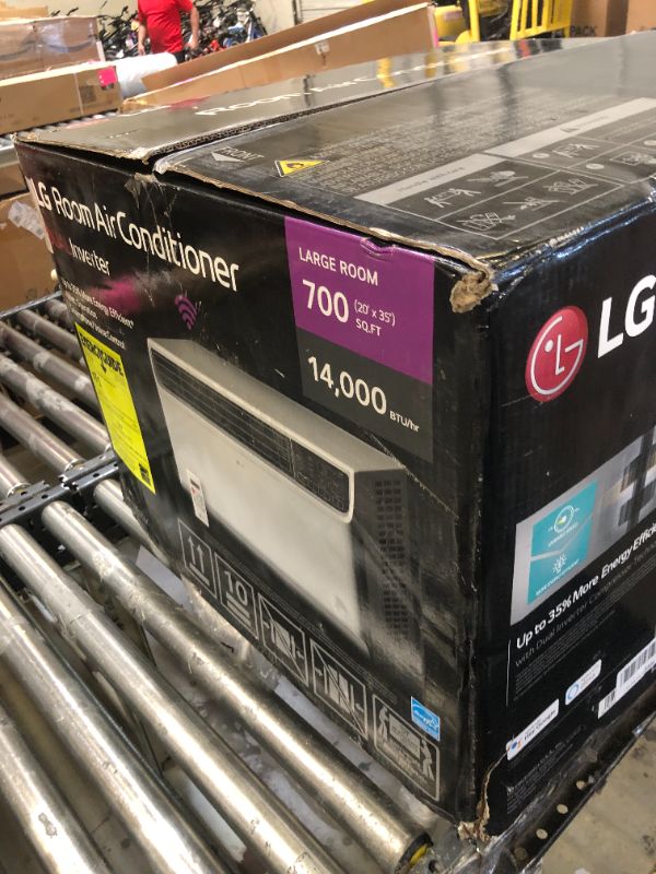 Photo 1 of LG 14,000 BTU Dual Inverter Smart Window Unit Air Conditioner, Cools 800 Sq. Ft., Quiet Operation, Up to 25% More Energy Savings, ENERGY STAR®, works with LG ThinQ, Amazon Alexa and Hey Google, 115V 14000 BTU Wifi 115V White