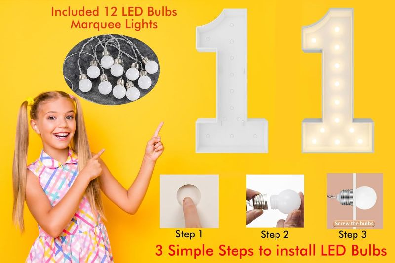 Photo 1 of  Marquee Light Up Numbers Pre-Cut Frame Marquee Numbers 0-9