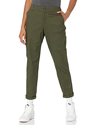 Amazon Essentials Women's Mid-Rise Slim-Fit Cropped Tapered Leg Khaki ...