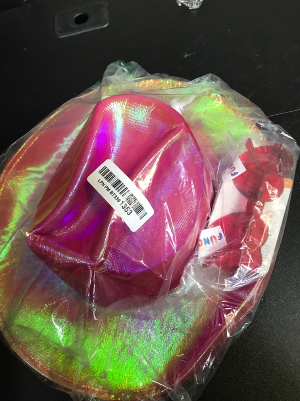 Photo 2 of  Holographic Party Cowboy Hat, Metallic Space Cowboy (Adult)