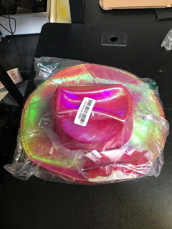 Photo 1 of  Holographic Party Cowboy Hat, Metallic Space Cowboy (Adult)