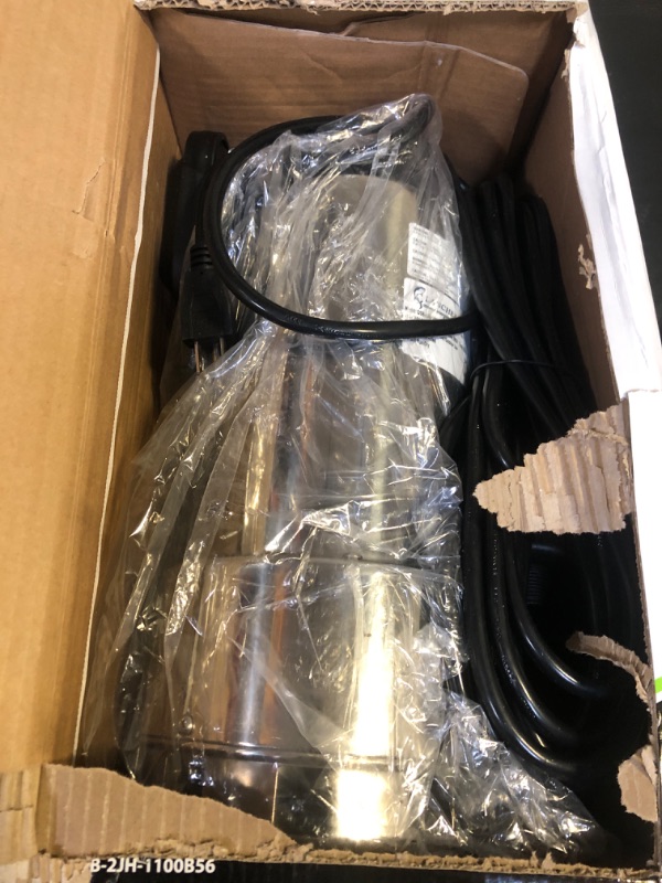 Photo 1 of 1.6HP 5500GPH Stainless Steel Water Sump Pump, Clean/Dirty Submersible Pump with Automatic ON/OFF Float Switch, Water Removal for Basement Pool Pond Garden and Hot Tub 1.6 HP Stainless Steel