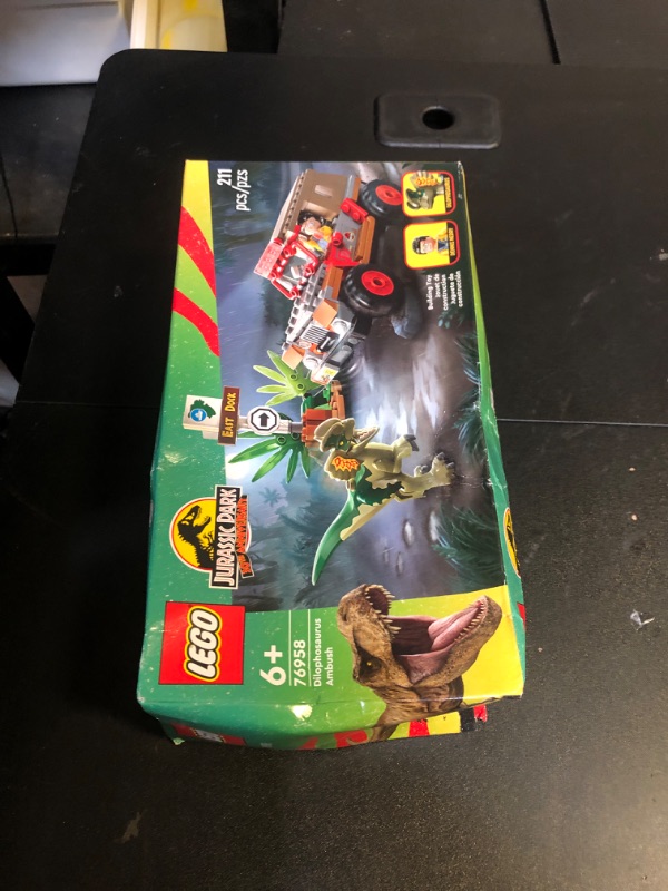 Photo 2 of LEGO Jurassic Park Dilophosaurus Ambush 76958 Building Toy Set for Jurassic Park 30th Anniversary, Dinosaur Toy with Dino Figure and Jeep Car Toy; Gift Idea for Grandchildren and Kids Ages 6 and Up Multicolor