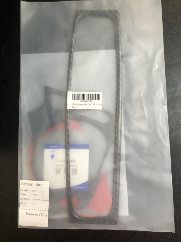 Photo 1 of Compatible with Carbon Fiber Air Conditioner Outlet Frame Sticker Interior Decoration for 2011 2010 2009 2008 2007 2006 Lexus IS250 4PCS Black