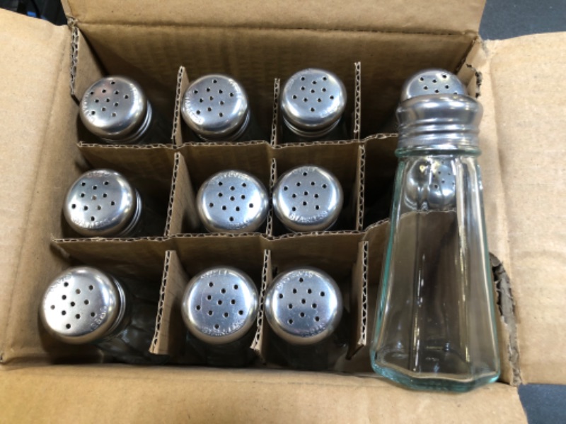 Photo 1 of 12 Pack Glass Salt Shakers 