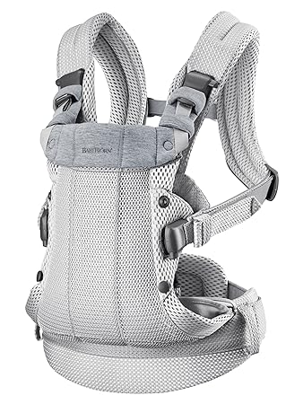 Photo 1 of BabyBjörn Baby Carrier Harmony, 3D mesh, Silver
