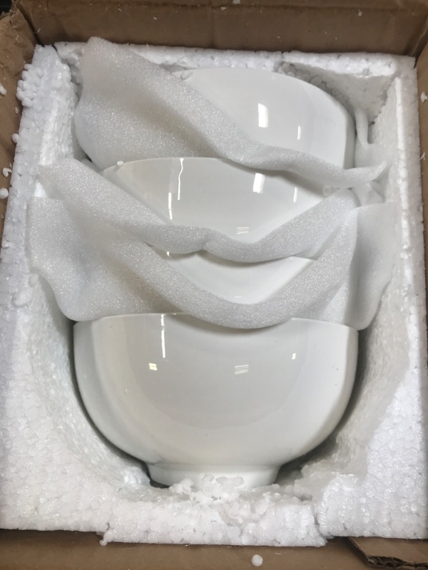 Photo 1 of 4 Pack White Bowls 