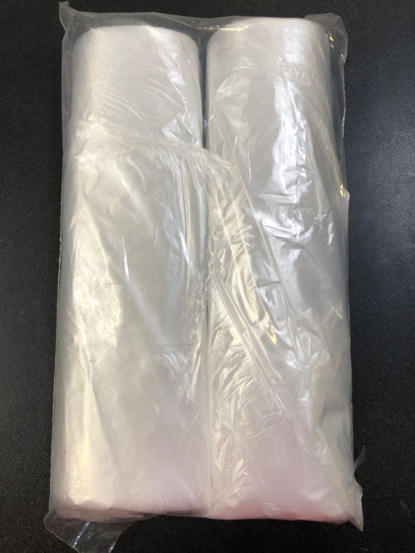 Photo 1 of 20-30 Gallon Clear Garbage Can Liners, 100 Count - Medium - Large Trash Can Liners - High Density, Thin, Lightweight, 10 Microns - For Office, Home, Hospital, Wastebaskets - 4 Coreless Rolls 1 Count (Pack of 100)