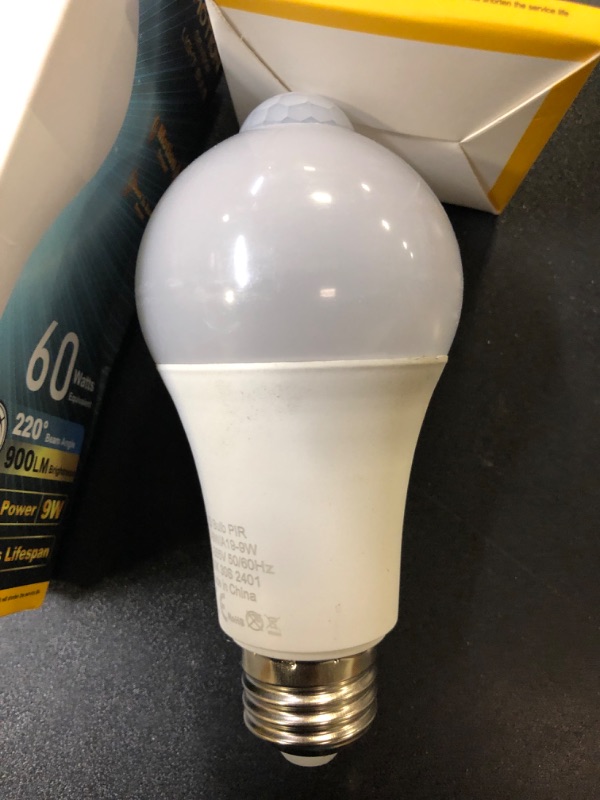 Photo 1 of 2 Pack Motion Sensor Light Bulbs 