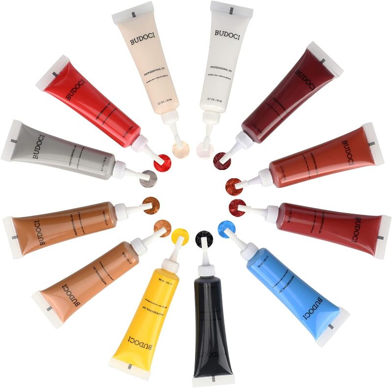 Photo 1 of 12 Colors Leather Repair Kit for Furniture, Vinyl Furniture Repair Kit for Car Seats, Jacket, Purse, Leather Shoes, Boat Seat (12 PCS SET)
