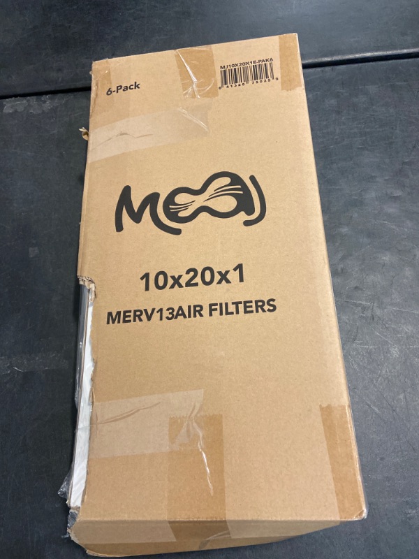 Photo 4 of 10x20x1 Air Filter (6-PACK) | MERV 13 | MOAJ Elite Bacterial & Viral Defense | BASED IN USA | Pleated Replacement Air Filters for AC & Furnace Applications | Actual Dimensions: 9.70” x 19.70” x 0.75”