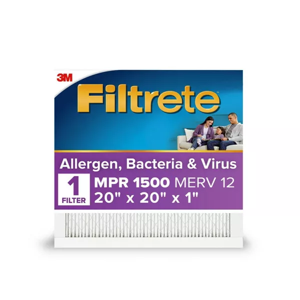 Photo 1 of Filtrete Allergen Bacteria and Virus Air Filter 1500 MPR Box of 4.