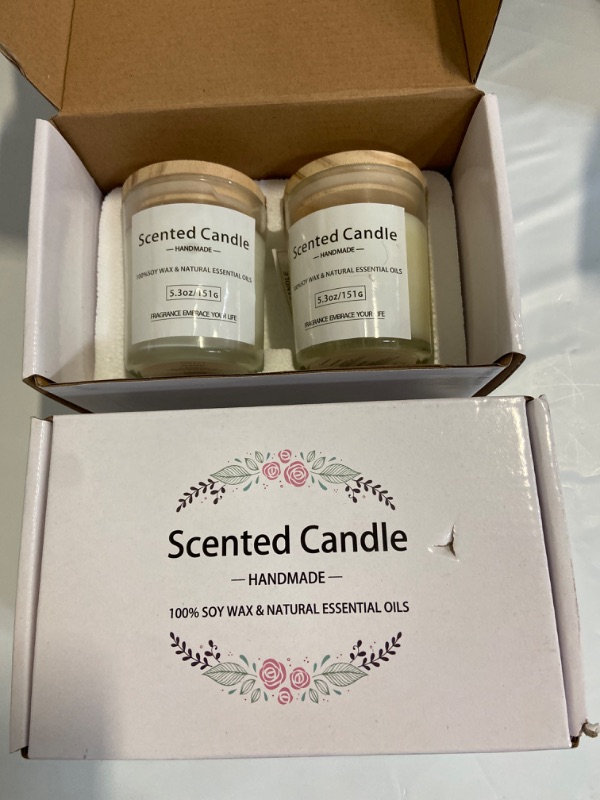 Photo 2 of Scented Soy Aromatherapy Candles Gifts for Women, 2×5.3Oz Long Lasting Candles, Premium Body Relax & Stress Relief Candles,Ideal Gifts for Birthday, Christmas, Thanksgiving, Mother's Day