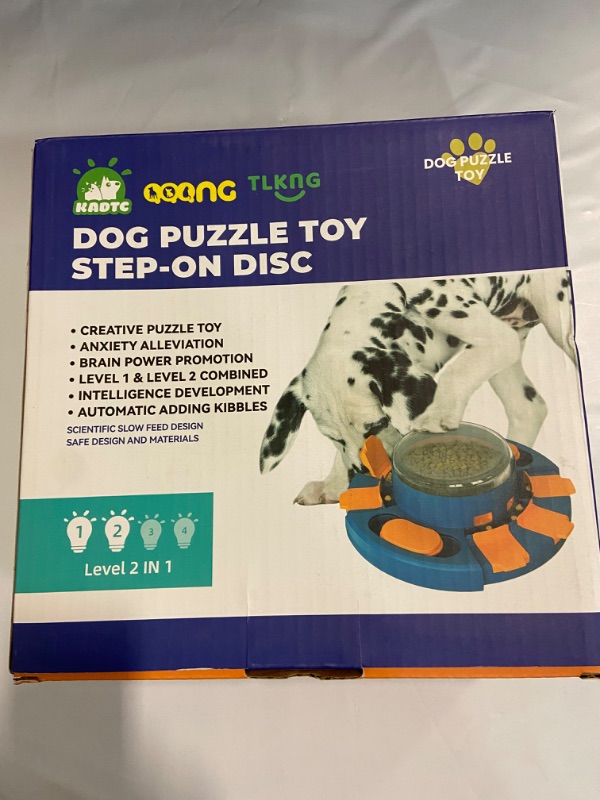Photo 1 of Dog Puzzle Toys Level 3 2 1, Dog Treat Puzzle Slow Feeder, Interactive Enrichment Toys for Large/Medium/Small and Smart Dog, Dog Food Dispenser for Boredom and Mental Stimulation (Blue).