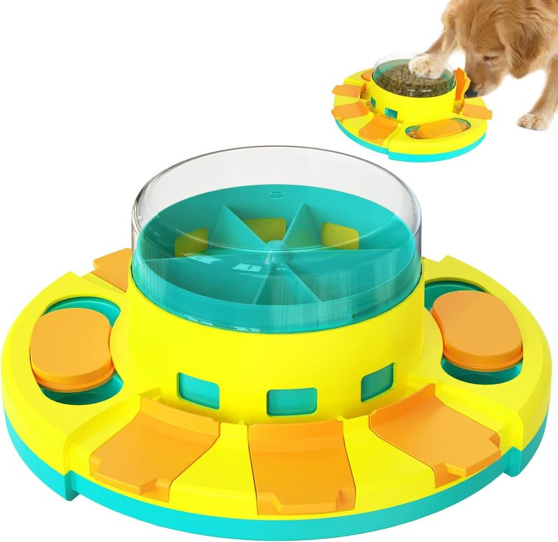 Photo 1 of Dog Puzzle Toys Level 3 2 1, Dog Treat Puzzle Slow Feeder, Interactive Enrichment Toys for Large/Medium/Small and Smart Dog, Dog Food Dispenser for Boredom and Mental Stimulation (Blue).