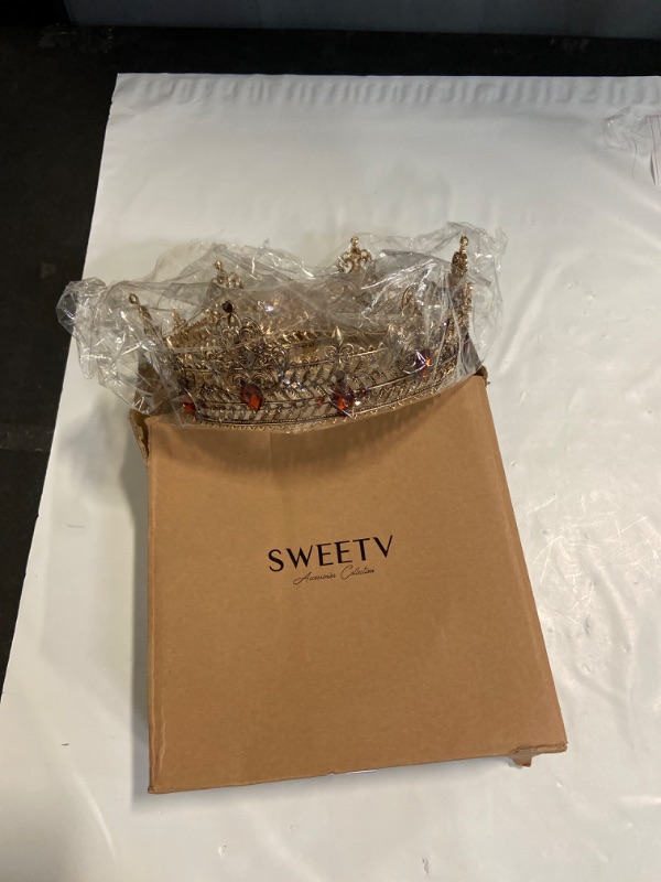 Photo 3 of SWEETV Royal Queen Crown, Wedding Tiara for Bride, Rhinestone Tiaras and Crowns for Women, Costume Headpiece for Birthday Cosplay Party Celebration.
See photos.