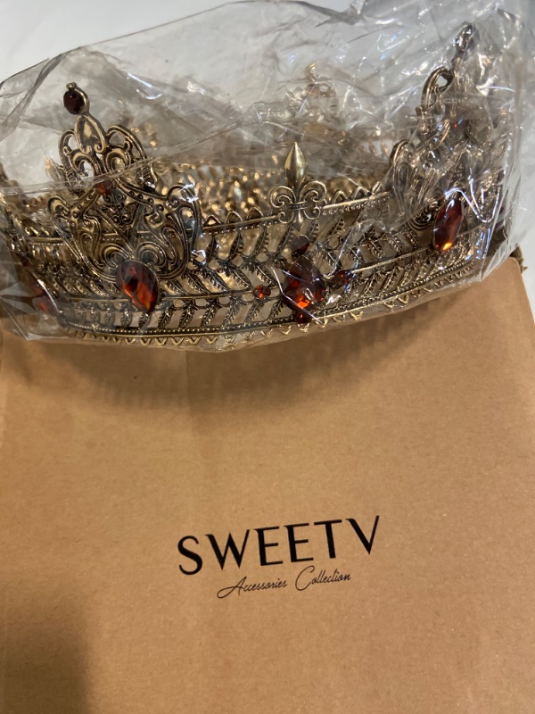 Photo 2 of SWEETV Royal Queen Crown, Wedding Tiara for Bride, Rhinestone Tiaras and Crowns for Women, Costume Headpiece for Birthday Cosplay Party Celebration.
See photos.