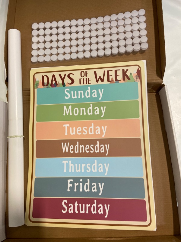 Photo 2 of Hadley Designs Colorful Classroom Calendar Set Bulletin Board Sets For Teachers - Bulletin Board Calendar For Classroom, School Calendar, Calendar Bulletin Board Set For Classroom Decoration