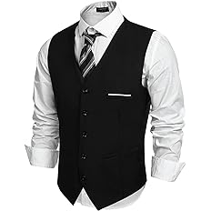 Photo 1 of COOFANDY Men's Casual Dress Suit Vest Slim Fit Business Formal Waistcoat Vest/XXL