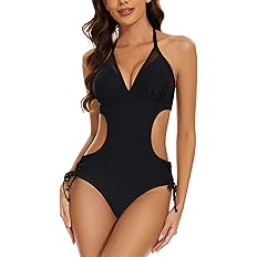 Photo 1 of Women's Halter Cutout One Piece Swimsuit (Black) XL Mesh Monokini Bathing Suit.
XL