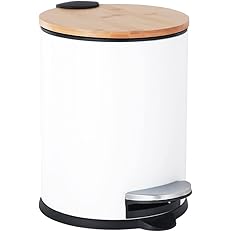 Photo 1 of Exitoso Mini Trash Can with Lid - 3L/0.8Gal - White Bathroom Trash Can - Small Trash Can with Lid for Bathroom - Stainless Steel Garbage Can Bathroom