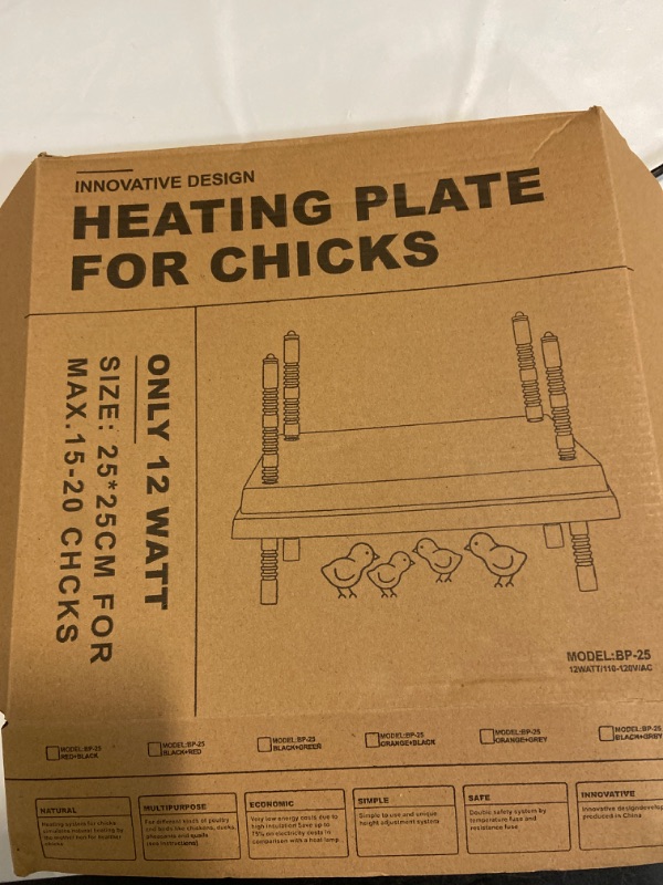 Photo 3 of Brooder Heater for Chicks: Chick Brooder Heating Plate with Easy- Cleaning Plate Poultry Coop Heater Chicks Warmer 10" x 10" for 15 Chicks Adjustable Height Brooding Heater 15 Watts