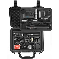 Photo 1 of Lekufee Waterproof Hard Case Compatible with Gopro Hero 12/11/10/9/8/Media Mod/Gopro Volta/Creator Edition/Action Camera and Other Accessories(Case Only)