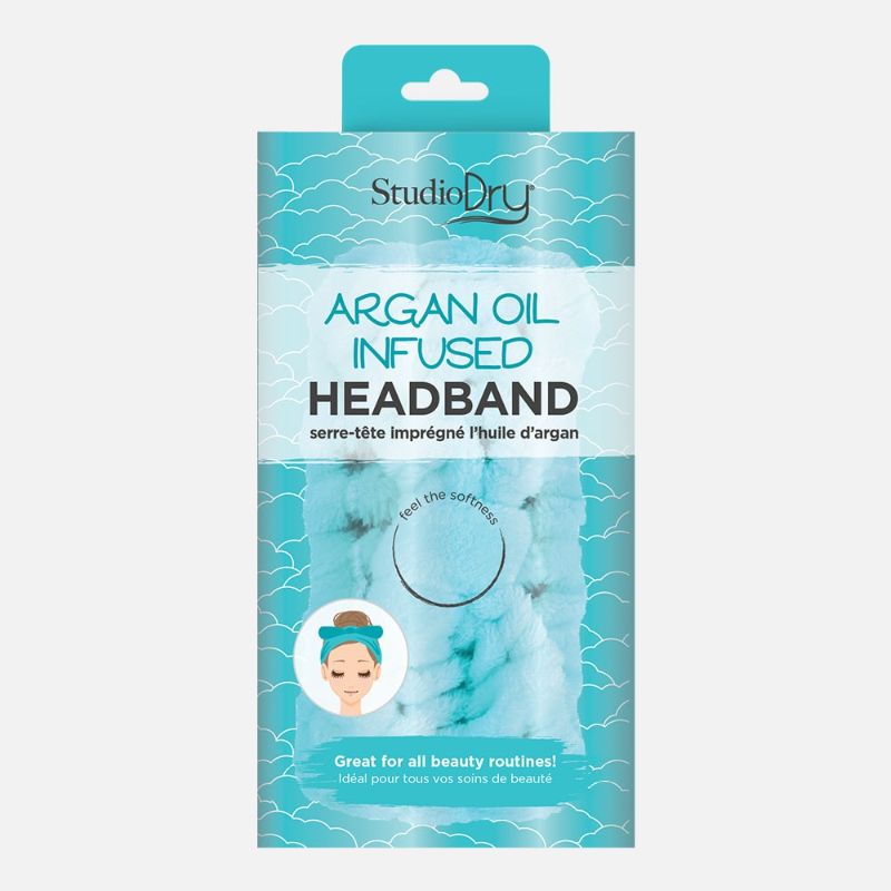 Photo 2 of 4 Pack Blue Argan Oil Infused Headband Helps Repairs Split Ends Tames Frizz & Adds Shine Soft & Fluffy New