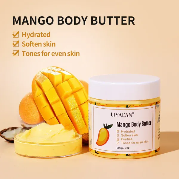 Photo 2 of Mango Body Butter Keeps Skin Moisturized & Hydrated With Hemp Seed Oil & Shea Butter Purifying The Skin Evening Tones With Long Lasting Hydrating & Smoothing Effects 