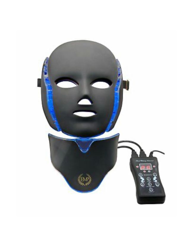 Photo 5 of Face and Neck Led Mask with Biotechnology Non-Invasive Anti-Aging Device 3 LED Lights, Infrared, and EMS Tech Collagen Growth Combats Unwanted Lines and Wrinkles Balance Color Pigment Improves Healing Time in Skin New