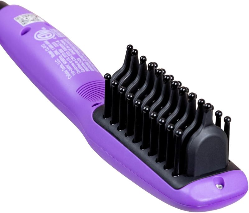 Photo 2 of Calista GoGo Mini Heated Detail Brush | Straighten, Touch-Up, De-Frizz, Smooth, and Style Hair with Mini 7” Styling Tool | Heats to 392°F |Perfect Travel Tool | Dual Voltage - Purple New