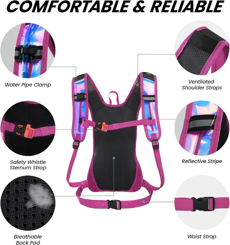 Photo 2 of Hydration Backpack for Women & Men, Lightweight Water Backpack For 2L Water Bladder for Hiking Cycling Running Biking